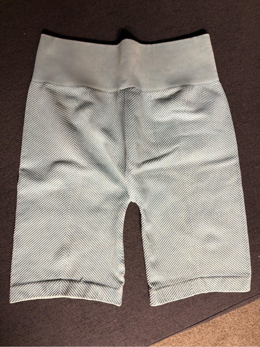 Nikibiki Light Blue and Black High-Waist Bike Shorts